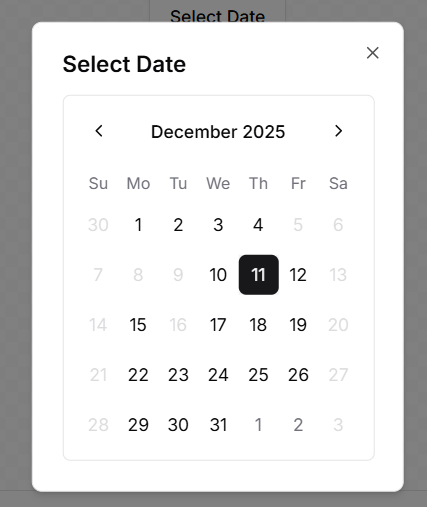 Calendar Dialog 6