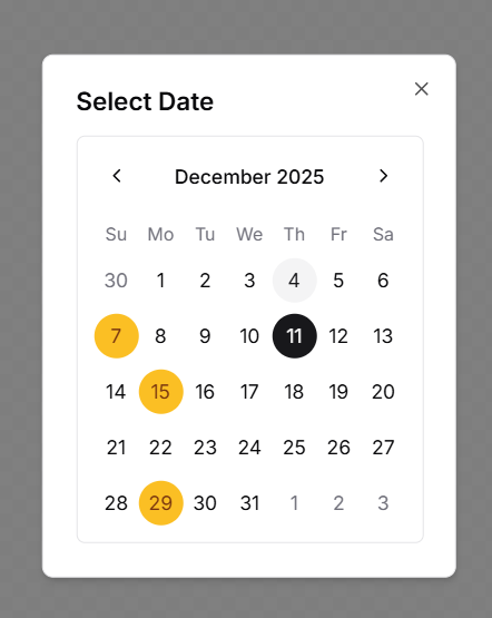 Calendar Dialog 8