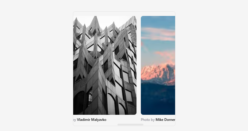 Horizontal gallery